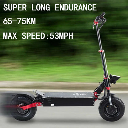 OBARTER X5 Foldable Electric Scooter, Offroad Electric Scooter for Adults with Powerful Dual 5600W Motors, Max Speed up to 53 MPH, 45 Miles Long Battery Ranges