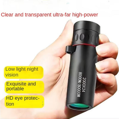 2000X24 HD Monocular Telescope Mini Portable Mobile Phone Telescope with Holder Outdoor Camping Hunting Birdwatching Telescopes