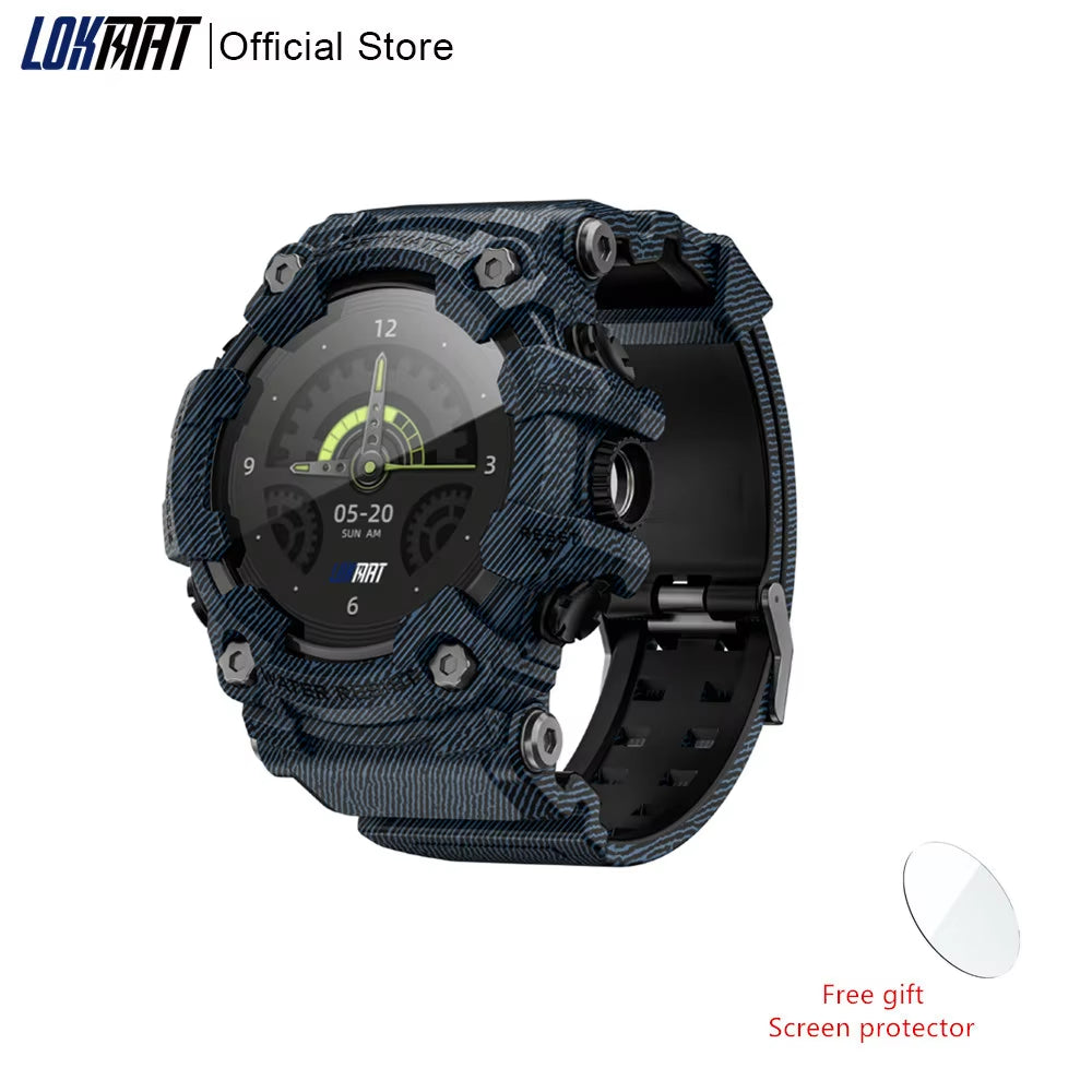 ATTACK-GT Upgrade Sport Smart Watch Waterproof Bluetooth Calls Rugged Smartwatches Flashlight Fitness Tracker for Phone