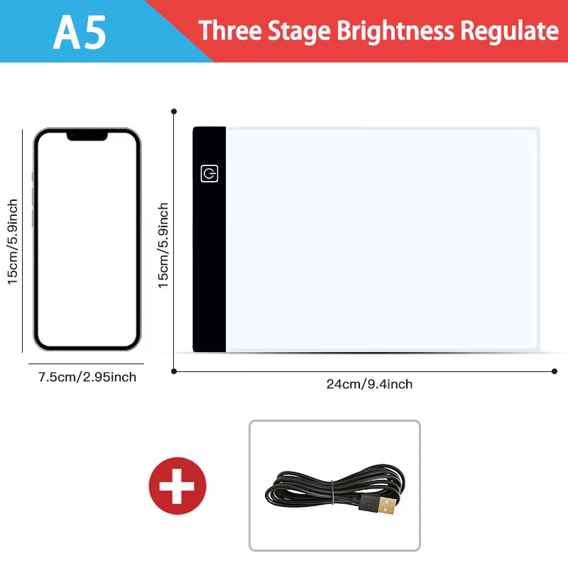 A3/A4/A5 Level Dimmable Led Drawing Copy Pad Board Children'S Toy Painting Educational Kids Grow Creative Gifts for Children