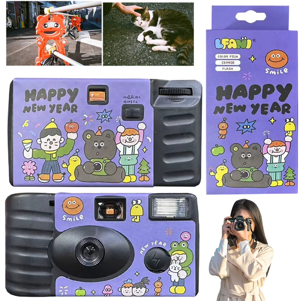 Capture Special Moments with 35Mm Disposable Film Camera Featuring Built-In Flash for Birthday Celebrations