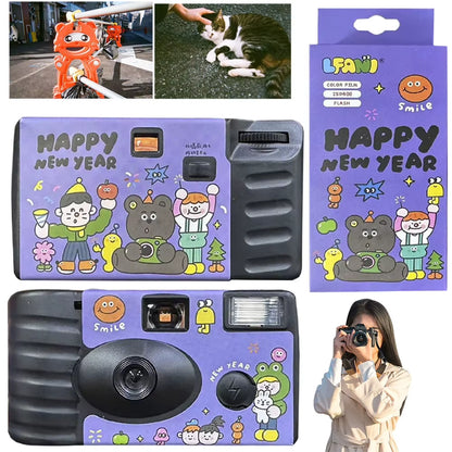 Capture Special Moments with 35Mm Disposable Film Camera Featuring Built-In Flash for Birthday Celebrations