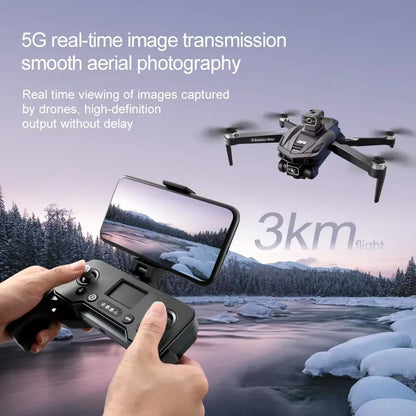 New V168 Drone Professinal Three Camera 8K Wide Angle Optical GPS Localization Four-Way Obstacle Avoidance Quadcopter