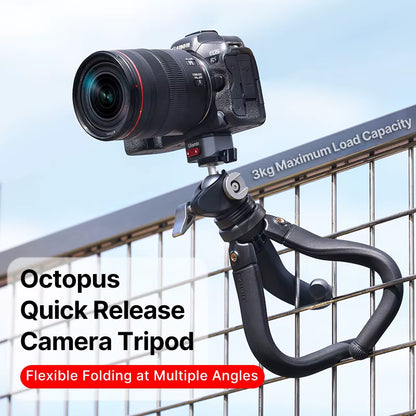 Ulanzi Claw Flexible Octopus Tripod for Camera Claw Quick Release Travel Portable Tripod 360° Panoramic Ball Head