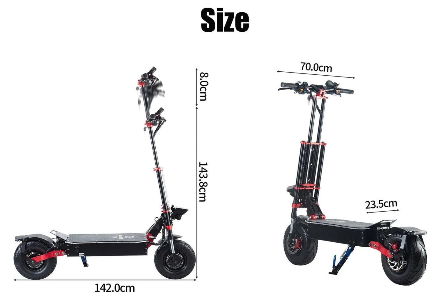 OBARTER X5 Foldable Electric Scooter, Offroad Electric Scooter for Adults with Powerful Dual 5600W Motors, Max Speed up to 53 MPH, 45 Miles Long Battery Ranges