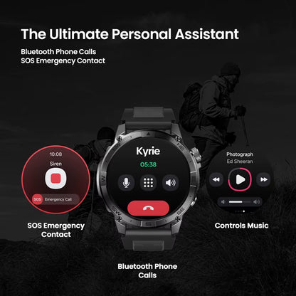 New  Stratos 2 plus GPS Smart Watch 1.43'' AMOLED Display Compass Barometric Altimeter Bluetooth Phone Calls Smartwatch